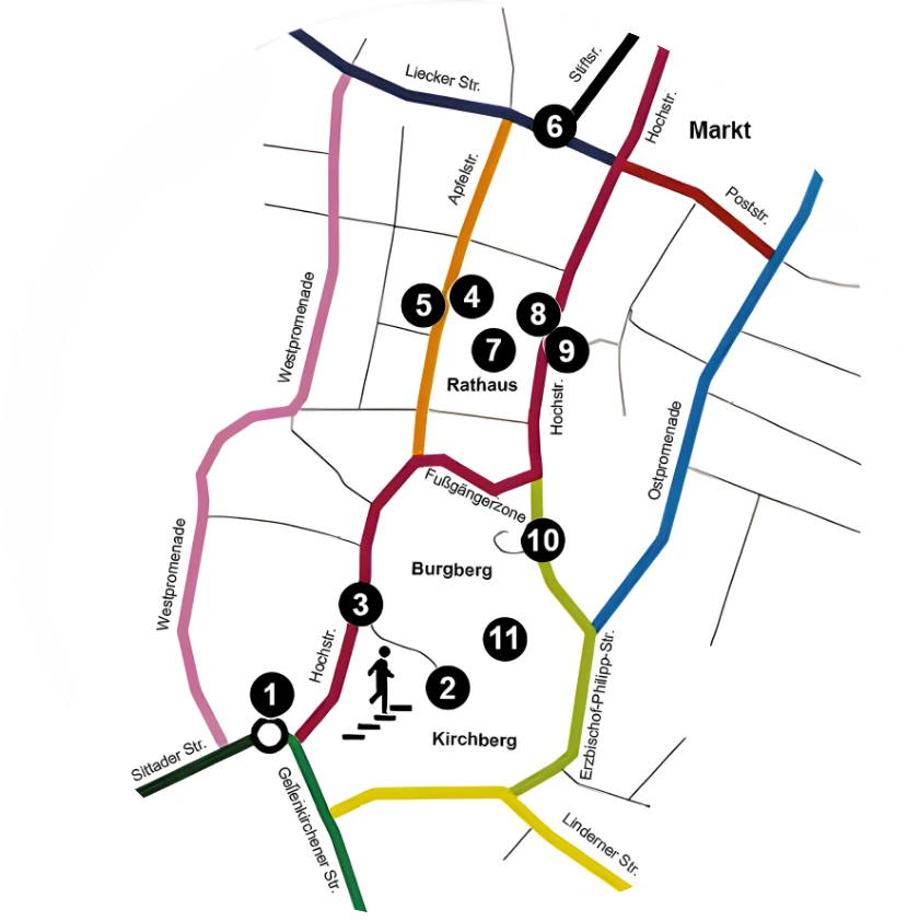 Stadtrundgang Karte